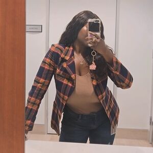 Jaeger - Vintage Plaid Wool Jacket